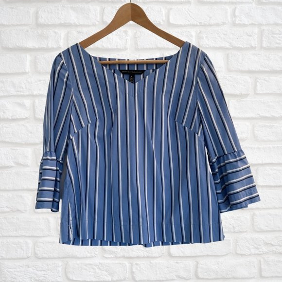 White House Black Market Tops - White House Black Market Emma Stripe Swing Top Size 8